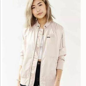 Members Only Women’s Pink Satin Bomber Jacket  LG
